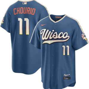Jackson Chourio Milwaukee Brewers Nike Mineral Blue City Connect 2026 Jersey