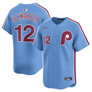 Kyle Schwarber Philadelphia Phillies Nike Light Blue Alternate Limited Jersey