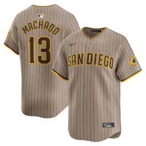 Manny Machado San Diego Padres Nike Khaki Alternate Limited Jersey