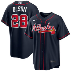 Matt Olson Atlanta Braves Nike Navy Alternate Limited Jersey