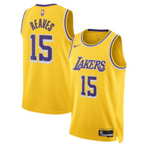 Austin Reaves Los Angeles Lakers Nike Gold Icon Jersey