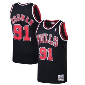 Dennis Rodman Chicago Bulls Mitchell Ness Black 1997-98 Hardwood Classics Jersey