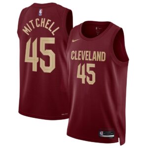 Donovan Mitchell Cleveland Cavaliers Nike Wine Icon Jersey
