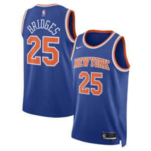 Mikal Bridges New York Knicks Nike Blue Icon Jersey