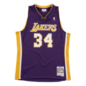 Shaquille O'Neal Los Angeles Lakers Mitchell Ness Purple Hardwood Classics Jersey