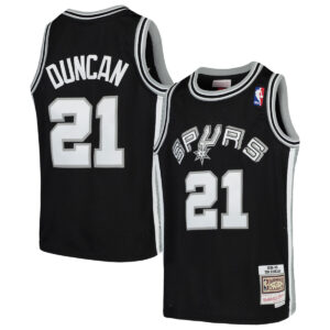 Tim Duncan San Antonio Spurs Mitchell Ness Black 1998-99 Hardwood Classics Jersey