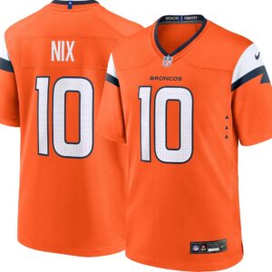 Bo Nix Denver Broncos Nike Orange Player Game Jersey