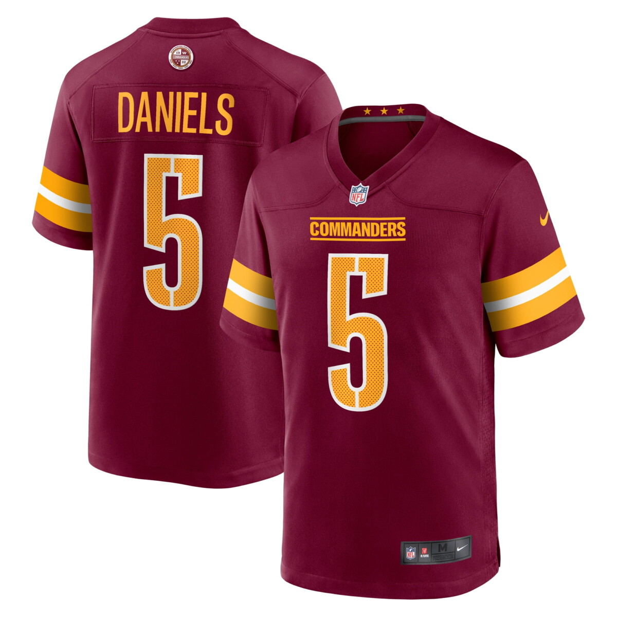 Jayden Daniels Washington Commanders Nike Burgundy Game Jersey