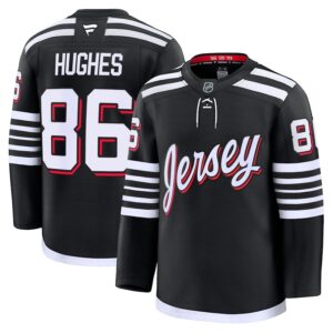 Jack Hughes New Jersey Devils Fanatics Black Alternate Premium Jersey