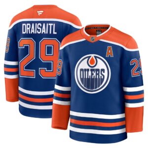 Leon Draisaitl Edmonton Oilers Fanatics Royal Home Premium Jersey