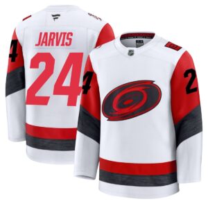 Seth Jarvis Carolina Hurricanes Fanatics White Away Premium Jersey