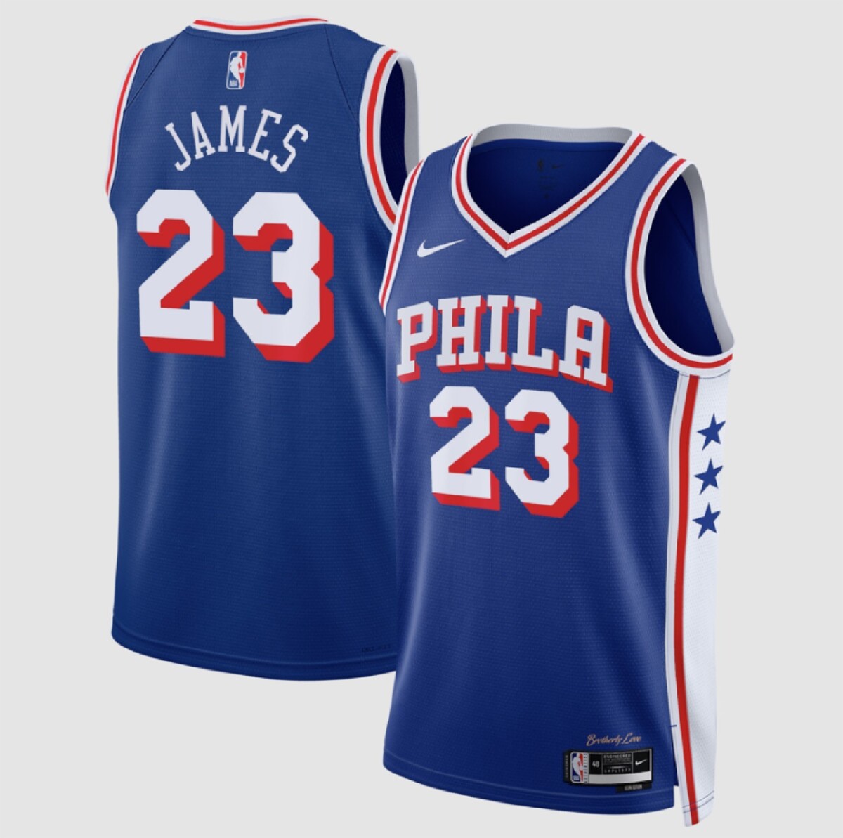 LeBron James Philadelphia 76ers Nike Blue Youth Swingman Jersey - Icon Edition