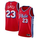 LeBron James Philadelphia 76ers Jordan Red Youth Swingman Jersey - Statement Edition