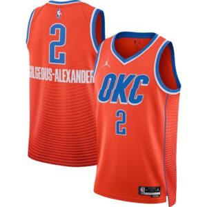 Oklahoma City Thunder Shai Gilgeous-Alexander Jordan Orange Swingman Jersey - Statement Edition