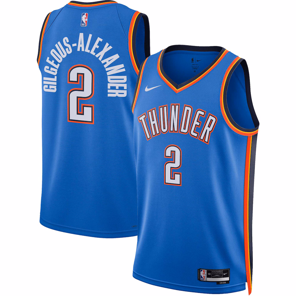 Oklahoma City Thunder Shai Gilgeous-Alexander Nike Blue Swingman Jersey - Icon Edition