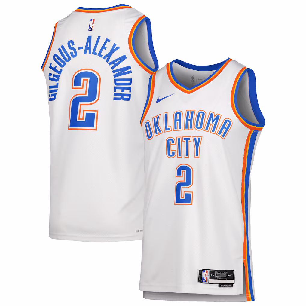 Oklahoma City Thunder Shai Gilgeous-Alexander Nike White Swingman Jersey - Association Edition